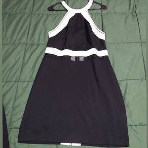 Black form fit dress